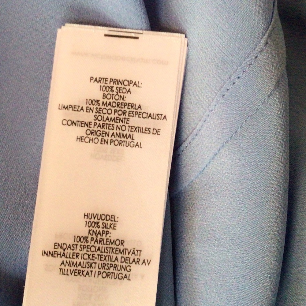 Victoria Beckham blue silk shirt, 4 - Picture 7 of 10